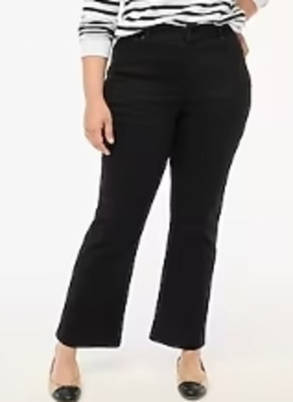 J. Crew Factory Flare Crop Black Jeans In All-Day Stretch Size 33 NWT